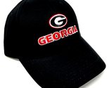 MVP UGA Bulldogs Logo Solid Black Georgia Curved Bill Adjustable Hat - £14.01 GBP+