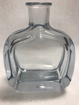 VINTAGE solid Glass Decanter Heavy thick no stopper Mid Century signed H... - $49.49