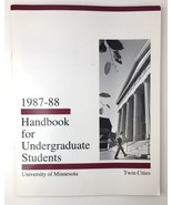 1987 - 1988 University of Minnesota Handbook for Undergraduate Students - $25.00