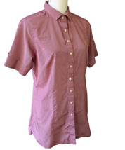 Oobe Shirt Womens Size XL Red Check Short Sleeve Chick Fil A Team Style Workwear - £14.99 GBP