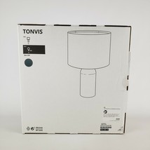 Ikea Tonvis Table Lamp Smoked Glass/White 20&quot; (52 cm) Linen Latest New - £112.42 GBP