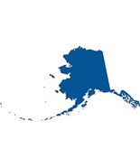 Picniva Blue Alaska AK map Car Vinyl Decal Sticker Laptop, Ipad, Window,... - $3.91