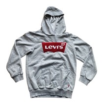 Levis Childrens Large Hoodie Sweatshirt Gray Hooded Logo Pocket Kids - $12.80