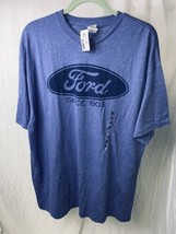 2XL NWT  Delta Pro Weight Ford Mens Blue Heather T-shirt Since 1903 Logo NEW - £12.06 GBP