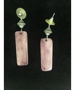 Native American Style Silver And Rose Quartz Dangle Stud Earrings - $469.46 MXN