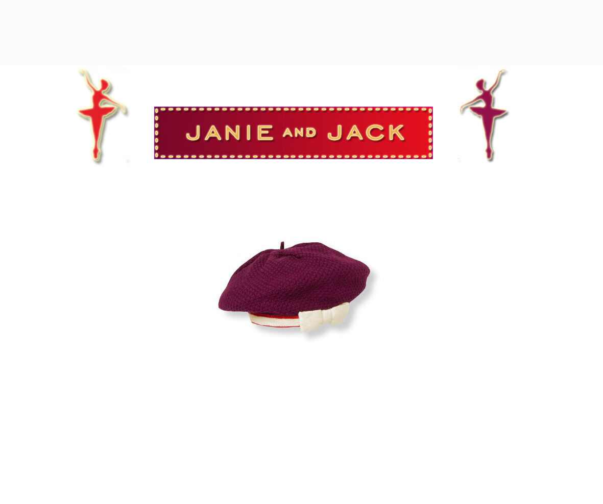 Primary image for Janie and Jack baby girl "Belle of the Ballet" Tipped Sweater Hat size 12-24 NEW