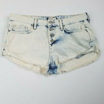 Forever 21 Jean Shorts Size 28 Booty Mid Rise Acid Wash Cut Off Denim Bu... - £7.76 GBP