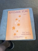 1938 &quot;September Song&quot; by Kurt Weill &amp; Maxwell Anderson Sheet Music -4 Pages - £4.67 GBP
