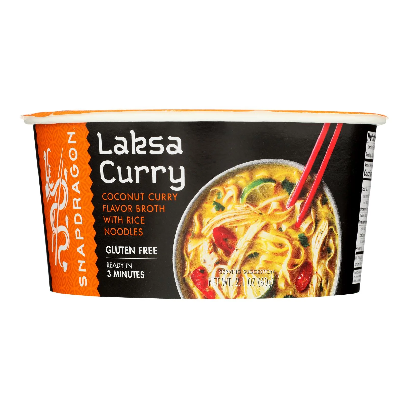 Snapdragon Singapore Laksa Curry Noodle Soup, 2.1 oz Instant, Case 6 lik... - $27.99