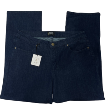 MEASURE &amp; MADE Jeans Mid Rise Straight Leg Stretch Dark Wash Women&#39;s Siz... - £28.30 GBP