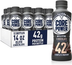 Core Power Elite Chocolate 42g High Protein Milk Shakes, 14 Fl Oz Pack o... - £51.19 GBP