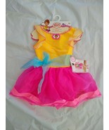 Fancy Nancy Disney Junior Girl’s Blue Sash Pink Yellow Dress Size 4-6X - £49.82 GBP