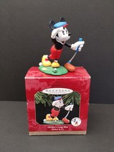 1997 Hallmark Mickey&#39;s Long Shot Disney Keepsake Ornament Mickey Mouse Golf Ball - £4.69 GBP