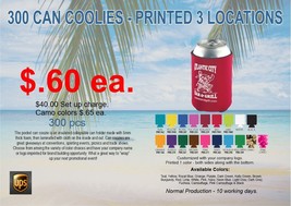 300 Custom Printed Can Coolers - £175.85 GBP