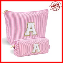 Portable Pink Cosmetic Bag with Initial Option - For Stylish Girls &amp; Women - $334.79 MXN