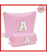 Portable Pink Cosmetic Bag with Initial Option - For Stylish Girls &amp; Women - $330.21 MXN