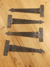 4 PRIMITIVE HAND FORGED IRON HINGE HINGES DOOR CABINET IRON 12 1/2&quot;  *SO... - $49.99