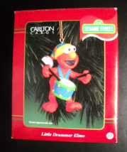Carlton Cards Heirloom Christmas Ornament 2000 Little Drummer Elmo Sesame Street - £11.27 GBP