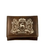 Edwards Irish Coat of Arms Rustic Leather Wallet - $474.03 MXN