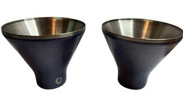 COCKTAIL GLASS Insulated Stainless Steel Martini Margarita Glasses SNOWF... - $37.87