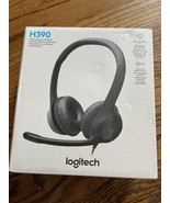 Logitech H390 Wired USB On-Ear Stereo Headphones with Mic, Black, PC Laptop - $18.81