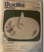 Bucilla Stitchery Kit Butterfly Serenade 4 Quilted Placemats &amp; 4 Napkins... - $47.76 CAD