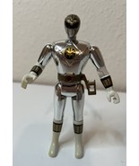 Mighty Morphin Power Rangers Movie edition White Ranger metallic figure ... - $23.09 CAD