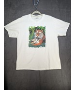 Vintage Hanes White Tiger T-Shirt Large NOS - £14.75 GBP