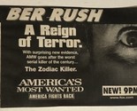 America’s Most Wanted Tv Guide Print Ad John Walsh The Zodiac Killer TV1 - $5.93
