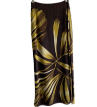 Linda Allard Ellen Tracy 100% Silk Maxi Skirt sz  2 Black Cactus Slits NWT  - £16.31 GBP