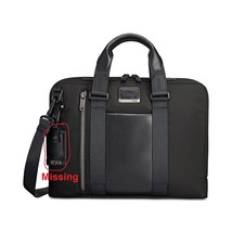 Tumi Alpha Bravo Aviano Slim Briefcase Black OS B4HP Missing name tag holder - £186.93 GBP