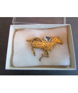 Vtg Souvenier Pin Saratoga Springs NY with Racetrack Hose Jockey Old Pin... - £6.35 GBP