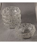 Mikasa Carmen Satin 4 Fruit Bowl Set Walther Crystal West Germany NEW - $464.04 MXN