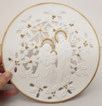 Lenox Holy Family Christmas Fine Porcelain Pierced Collector Plate Vinta... - $37.40
