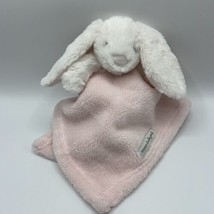 Blankets & and Beyond Pink White Bunny Baby Blanket Thick Shaggy Fluffy Lovey - £11.05 GBP
