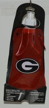Collegiate Licensed Georgia Bulldogs Reusable Foldable Water Bottle - £10.38 GBP