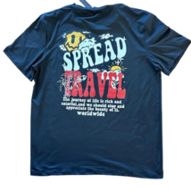 ROMWE Spread Travel Graphic T-Shirt Fashion Tees Streetwear – Black – XL - $22.77