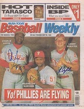1995 Philadelphia Phillies Signed Baseball Weekly Magazine Len Dykstra C... - $24.74