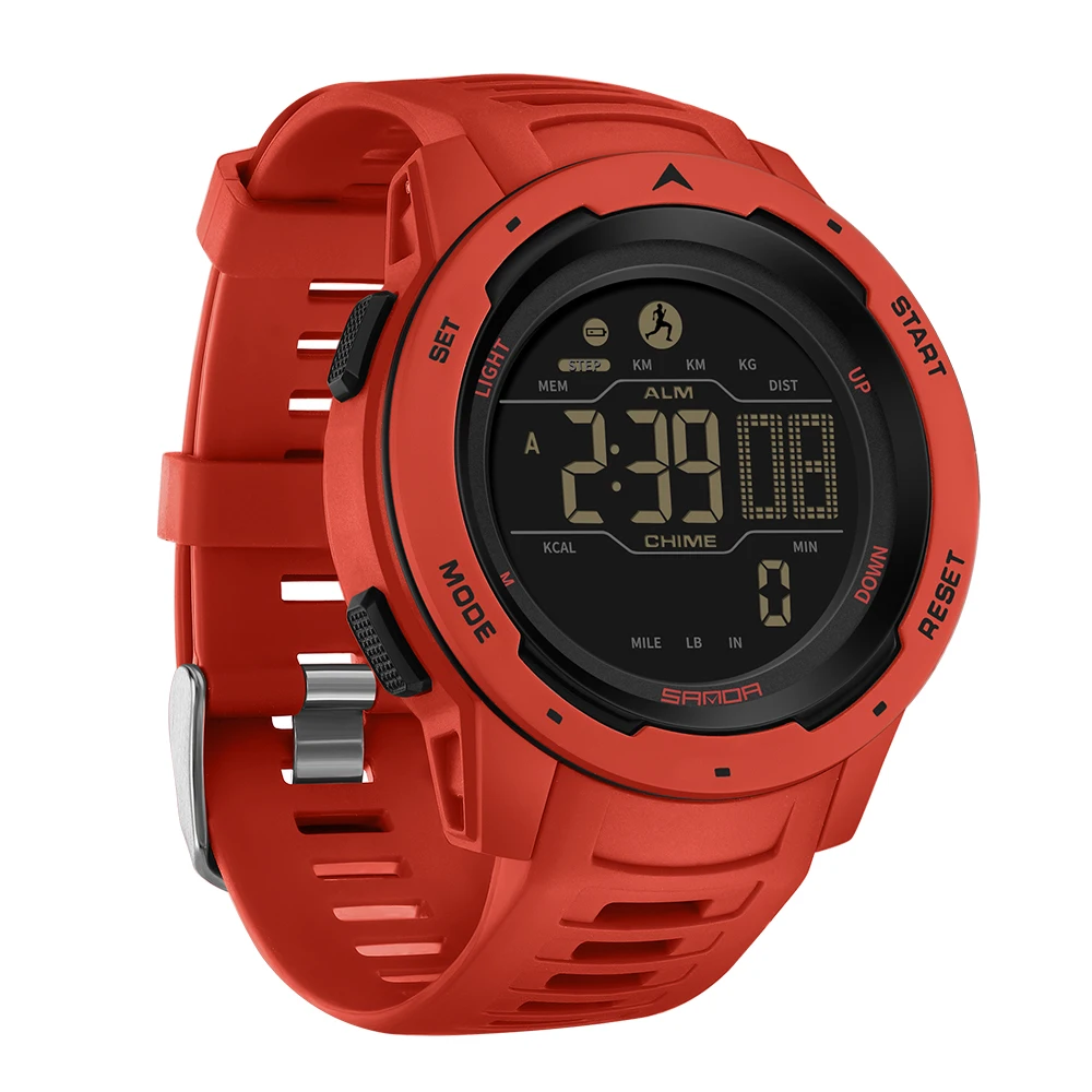 Watch SANDA  Men Digital Watch Men&#39;s    Waterproof 50M Pedometer Calories Stopwa - £46.31 GBP