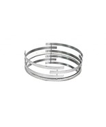 14&quot; Silver Round Metal Geometric Vanity Tray - $141.82
