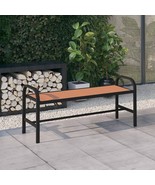 Garden Bench Brown and Black Steel, WPC Medium - $2,774.88 MXN