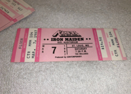 Iron Maiden Unused 1987 Concert Ticket Kiel Opera House St Louis Usa Metal Red - £5.38 GBP