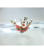 Jezlaine Sterling Silver Pink Enamel Princess Crown Charm - $7.60