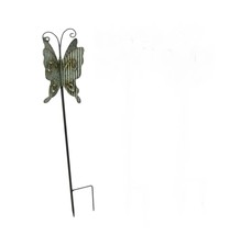 Scratch &amp; Dent Corrugated Metal 3D Butterfly Garden Stakes Set of 3 - £31.64 GBP