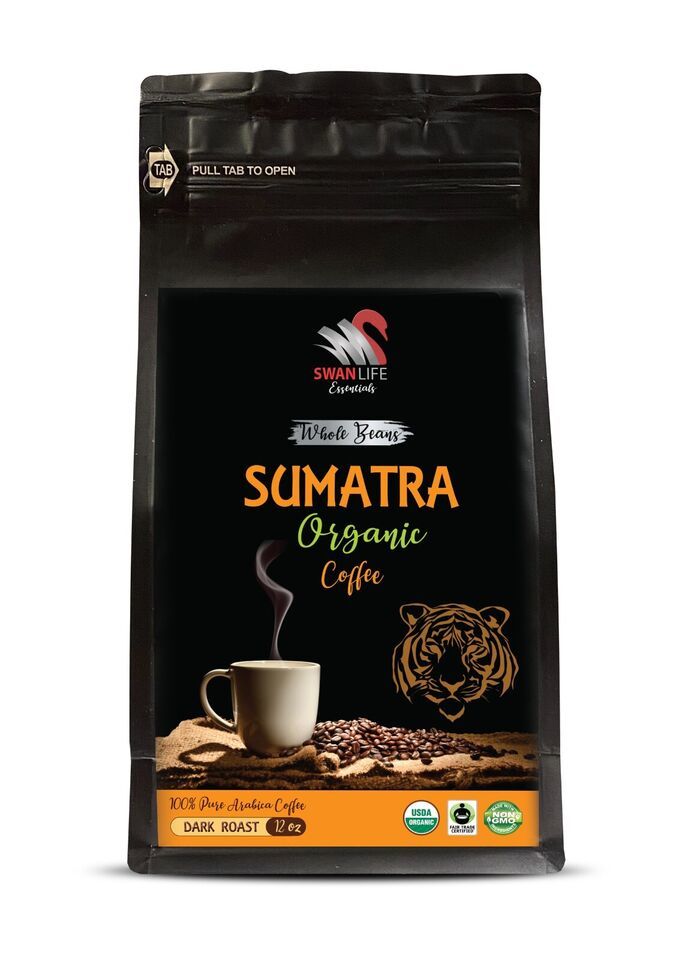Ethically sourced coffee - SUMATRA ORGANIC COFFEE WHOLE BEANS -  Fresh r... - $17.96