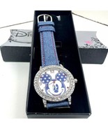 Disney Accutime Red White &amp; Blue Mickey Mouse Watch Denim 4th July 2012 ... - £17.64 GBP