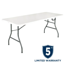 Cosco 6 Foot Folding Table In White Speckle - $60.00