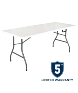Cosco 6 Foot Folding Table In White Speckle - £47.07 GBP