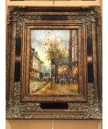 Wall Canvas Oil Painting With Crown Antique Gold Frame - Autumn - £2,359.87 GBP