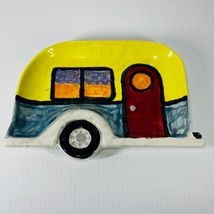 Hand-Painted Trinket Plate Camper Travel Trailer Shaped From Airstream Event - £19.78 GBP